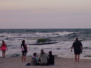 Sommerurlaub auf Usedom: Abend auf dem Ostseestrand.