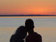 Urlaub auf Usedom: Abend am Achterwasser.