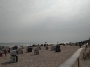 Hochnebel: Ostseestrand des Seebades ckeritz.