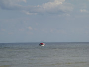 Boot auf der Ostsee: Am Peenemnder Haken von Usedom.