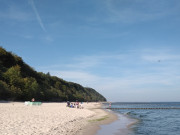 Einsam: Sommerwetter auf dem Usedomer Ostseestrand.