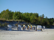 Letzte Strandkrbe bei Zempin: Nachsaison auf Usedom.