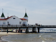 Wahrzeichen Usedoms: Historische Seebrcke von Ahlbeck.