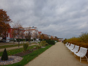 Einsam: Strandpromenade des Ostseebades Bansin auf Usedom.