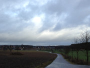 Strae von Stagnie nach ckeritz: Regenwetter auf Usedom.