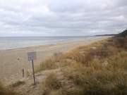 Blick zum Seebad Zempin: Winterstrand des Ostseebades Zinnowitz.