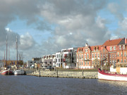 Am Museumshafen von Greifswald: Winterliche Ruhe.