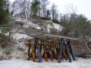 Unterer Treppenpodest: Bau der neuen Treppe am Streckelsberg.