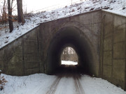 Usedomer Bderbahn: Bahnunterfhrung zum Schmollensee.