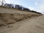 Dnenabtrag zwischen ckeritz und Bansin: Folgen der Sturmflut auf Usedom.