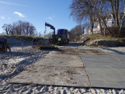 Am Ende der Strandstrae: Eine Baustrae entsteht.