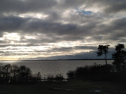 Blick zum Gnitz: Regenwetter auf Usedom.