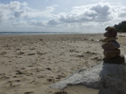 Weiter Strand: Blick von Klpinsee nach ckeritz.