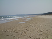 Blick nach Trassenheide und Zinnowitz: Ostseestrand von Karlshagen.