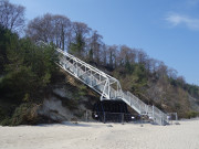 Immer noch Baustelle: Neue Treppe am Streckelsberg.