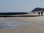 Blick zum Streckelsberg: Sandstrand zwischen Koserow und Zempin.