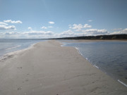 Blick nach Sden: Ostseebad Karlshagen in der Ferne.