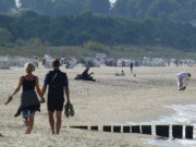 Usedomer Kaiserbad Bansin: Sommerlicher Badebetrieb.