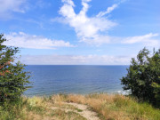 Auf der Steilküste: Ausblick über die Ostsee vor Usedom.