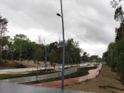 Noch nicht fertig: Die neue Strandpromenade von Swinemnde.