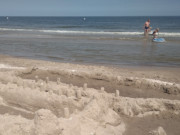 Sandburgen, Ostseewasser, Sonnenschein: Urlaub auf Usedom.