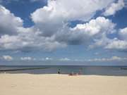 Sptsommertag am Ostseestrand der Insel Usedom.