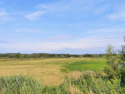 Inselmitte Usedoms: Blick ber die Wiesen am Achterwasser.