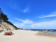 Frher Vormittag: Ostseestrand von ckeritz.