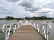 Brcke ber den Usedomer See: Neuer Hafen in Usedom.