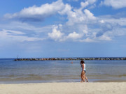 Strandwanderung: Am Streckelsberg ist es einsamer geworden.