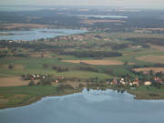 Im Hintergrund der Nepperminer See: Dewichow und der Krienker See.
