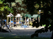 Kletterwald: Kurpark des polnischen Ostseebades Swinemnde.