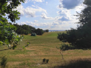 Blick nach Sden: Hgeliges Wiesenland auf dem Loddiner Hft.