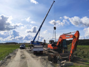 Melioration in der Usedomer Mitte: Schpfwerk am Achterwasser.