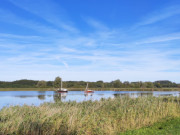 Segelboote auf der Rieck: Wassersport auf Usedom.