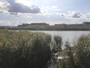 Fischerboot an der Melle: Inselmitte von Usedom.