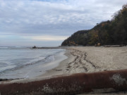 Kstenschutz auf Usedom: Der Strand vor dem Streckelsberg.