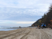 Am Streckelsberg: Der Sandstrand wird breiter.