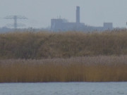 Kraftwerk Peenemnde: Blick ber eine Biegung des Peenestroms.