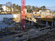 Usedomer Kaiserbad Ahlbeck: Baustelle an der Strandpromenade.