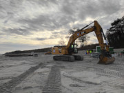 Einpacken: Die Baustelle am Klpinseer Strand wird geschlossen.