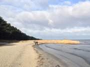 Am Peenemnder Haken endet der breite Sandstrand der Insel Usedom.