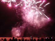 Silvester auf der Insel Usedom: Groes Feuerwerk am Ostseestrand.