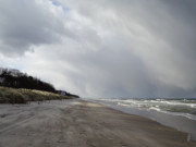 Blick nach ckeritz: Sandstrand auf Usedom.