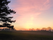 Sonnenuntergang ber der Usedomer Halbinsel Loddiner Hft.