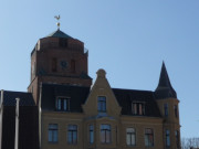 Dominantes Bauwerk: Kirche Sankt Petri zu Wolgast.