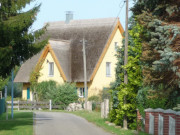 Usedomer Hinterland im Winter: An der Dorfstrae von Krienke.