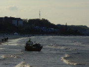 Ostseestrand des Kaiserbades Ahlbeck: Anfang Mrz auf Usedom.