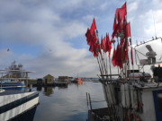 Festland westlich von Usedom: Fischerhafen von Freest.