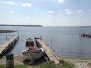 Fischerboote in der Krumminer Wiek: Nordwesten der Insel Usedom.